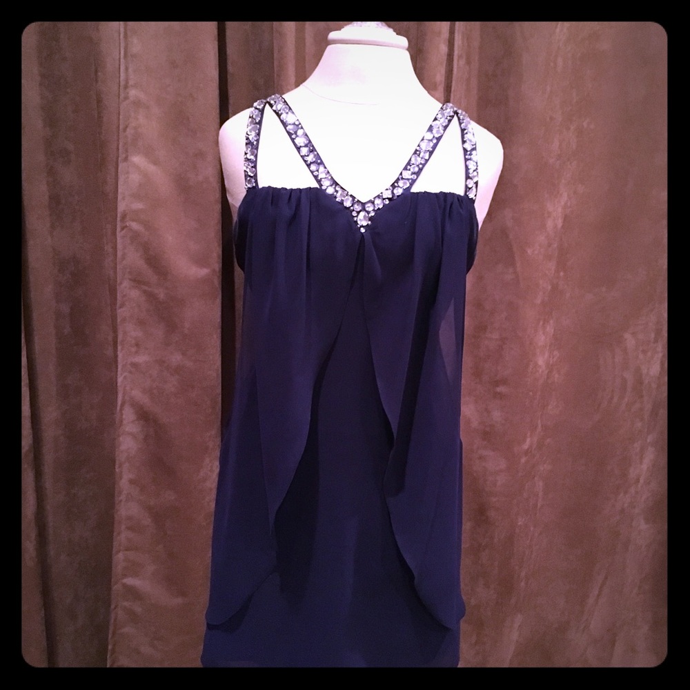 NWOT Navy Formal Mini Dress